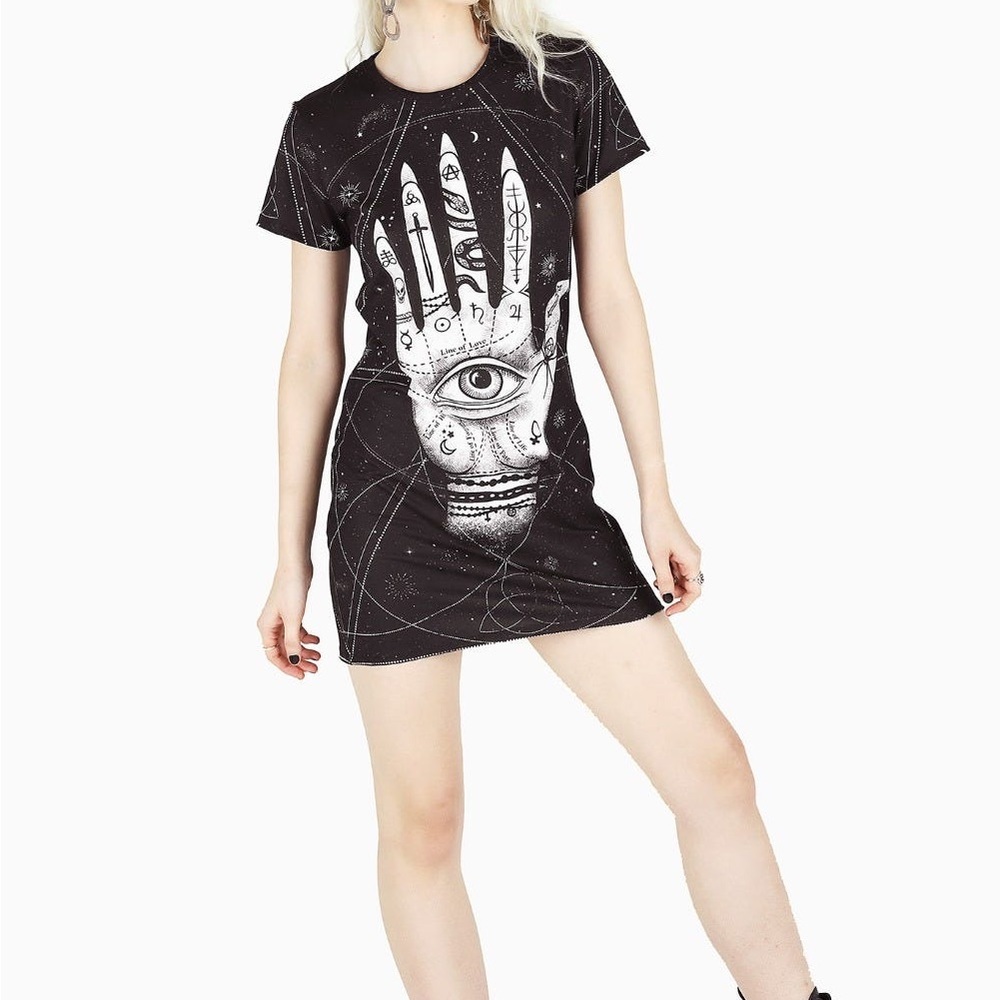 Blackmilk CHIROMANCY TEE DRESS